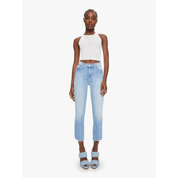 MOTHER Light Blue Ankle & Cropped Jeans - Picture 1 of 8